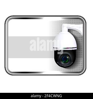 Cctv in Operation Warning Nameplate Poster Vector Stock Vector
