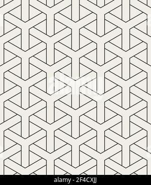 Decorative geometrical seamless pattern.  Vector ornamental background. Stock Vector