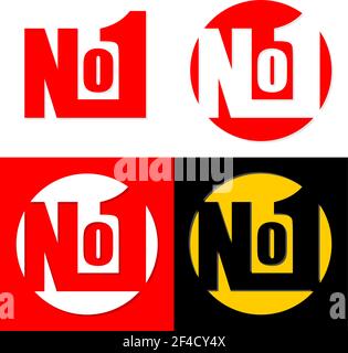Number one round sign vector icons set on transparent and deep background Stock Vector