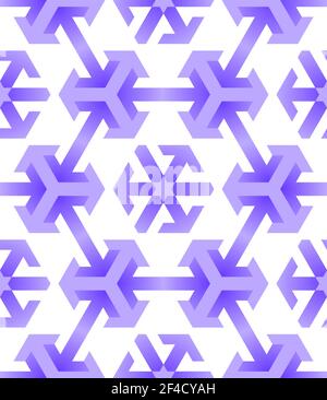 Abstract geometric seamless pattern with purple arrows. Modern vector background Stock Vector