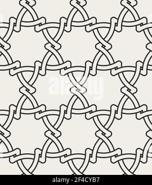 Decorative geometrical seamless pattern. Traditional oriental ornament. Vector background. Stock Vector