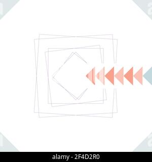 Abstract minimal background. Vector illustration, flat design Stock Vector