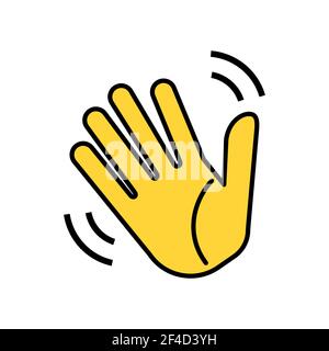 Weaving hand icon isolated on white background Stock Vector