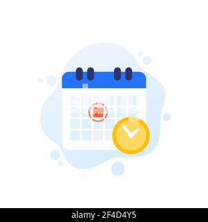 set a deadline vector icon Stock Vector