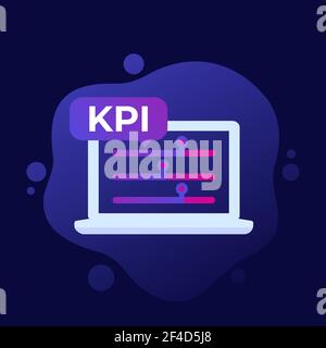 KPI, business indicator vector icon Stock Vector