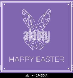 Geometric Modern Easter Bunny Design Template Vector Stock Vector