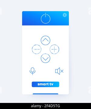 remote control for tv mobile app design Stock Vector