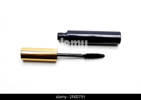 Mascara Brush on White Background Stock Photo