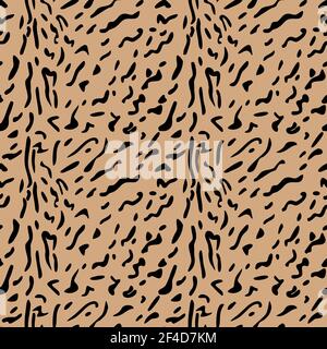Vector seamless pattern of lynx cat skin. Background design, textile decoration, animalistic print. Stock Vector