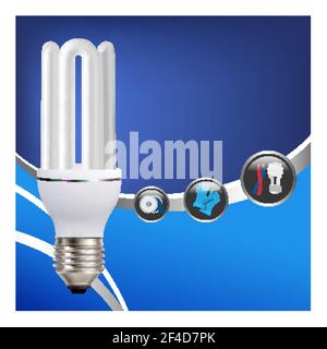 Electrician Services Promotional Banner Vector Illustration realistic Stock Vector