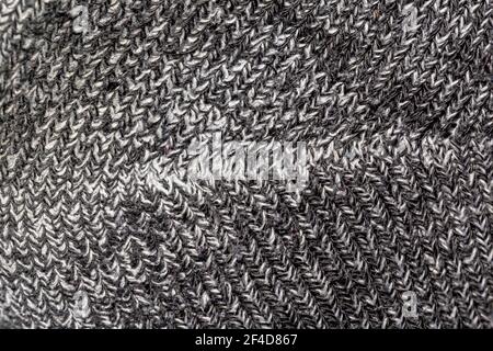Knitted Gray Synthetic Fabric Texture Stock Photo