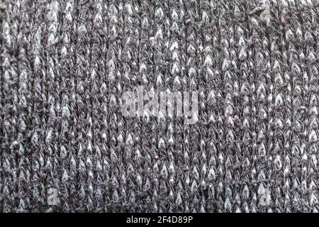 Knitted Gray Synthetic Fabric Texture Stock Photo