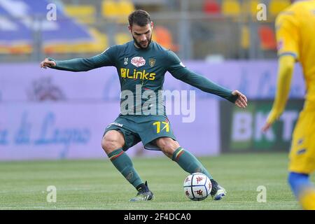 Frosinone, Italy. 20th Mar, 2021. Panagiotis Tachtsidis player of Lecce, during the match of the Italian league series B between Frosinone vs Lecce final result 0-3, match played at the Benito Stirpe stadium in Frosinone. Italy, March 20, 202. (Photo by Vincenzo Izzo/Sipa Usa) Credit: Sipa USA/Alamy Live News Stock Photo