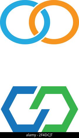 Business corporate abstract unity vector logo design template Stock Vector