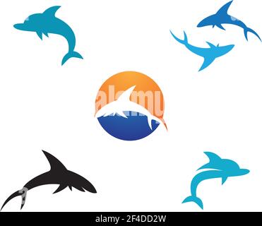 Fish logo template vector icon illustration design Stock Vector
