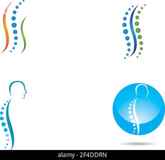 Spine diagnostics symbol logo template vector illustration design Stock Vector