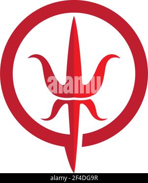Trident logo template vector icon illustration design Stock Vector