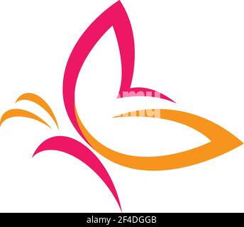 Butterfly logo template vector icon illustration design Stock Vector