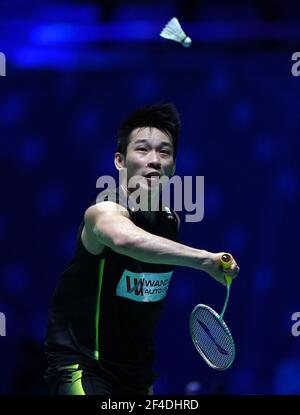 Malaysia's Chan Peng Soon in action during his match against Japan's Yuki Kaneko and Misaki Matsutomo on day four of the YONEX All England Open Badminton Championships at Utilita Arena Birmingham. Picture date: Friday March 19, 2021. Stock Photo