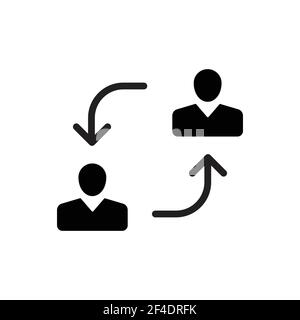 Employee replacement icon vector for your web design, logo, UI. illustration Stock Vector