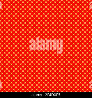 Popart, comic yellow and red dotted, circles seamlessly repeatable geometric pattern. Pointillist, pointillism and stipple, stippling retro art illust Stock Vector