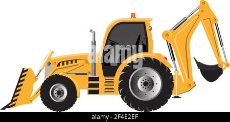 Backhoe vector illustrator EPS 10 Stock Vector
