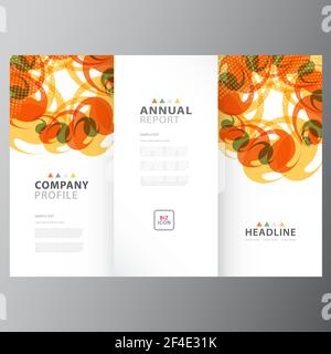 Annual business report template design layout Stock Vector