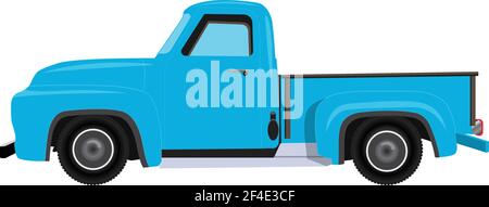 Classic pickup truck vector on white background, EPS 10 Stock Vector