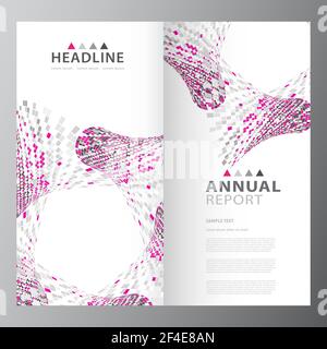 Annual business report template design layout Stock Vector