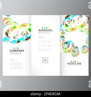 Annual business report template design layout Stock Vector