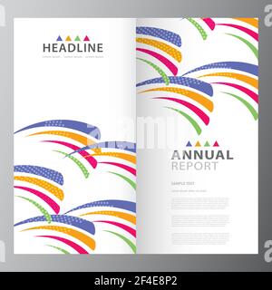 Annual business report template design layout Stock Vector