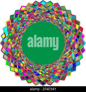 Colorful, spectrum colored abstract mandala, motif icon. Abstract circular, multicolor design element – Stock vector illustration, Graphics clip art Stock Vector