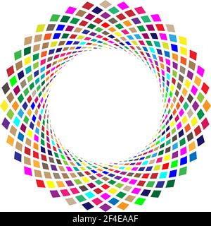 Colorful, spectrum colored abstract mandala, motif icon. Abstract circular, multicolor design element – Stock vector illustration, Graphics clip art Stock Vector