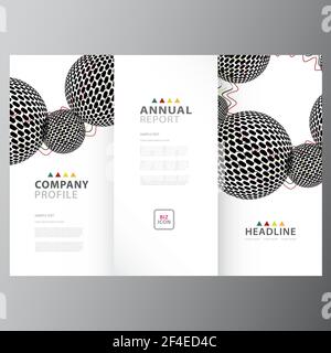 Annual business report template design layout Stock Vector