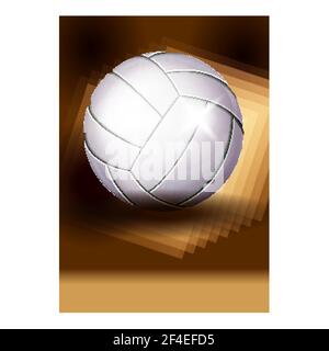 Volleyball Sport Competition Leaflet Poster Vector Illustration Stock Vector