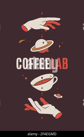Coffee. Template Label, Logo, Tag. Vintage logo Stock Vector