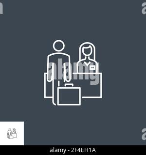 Reception Related Vector Line Icon. Stock Vector