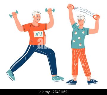 elderly exercise clip art