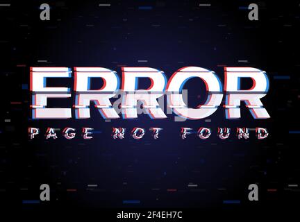 Display error 404 page not found lettering template made with no signal lettering. Signal page internet failure outage error message with color text Stock Vector