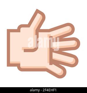 Stylized drawing of hands. Hands illustration. Hands icons. Vector drawing of hands. Stock Vector