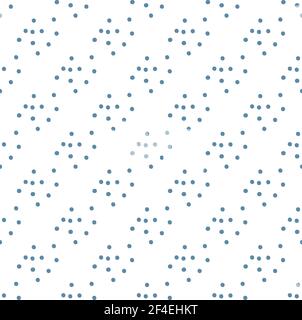 Vector seamless pattern with dotted circles. Stylish background with randomly disposed spots. Monochrome minimalist graphic design. Tileable simple Stock Vector