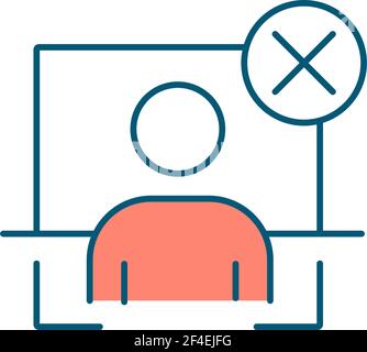 Fake profile RGB color icon Stock Vector