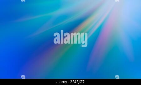 Abstract blue background with rainbow rays. Stock Photo