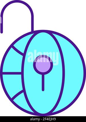 Internet privacy RGB color icon Stock Vector