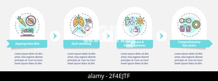 Eye health tips vector infographic template Stock Vector