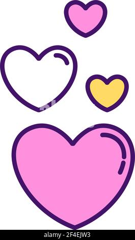 Love expressing RGB color icon Stock Vector