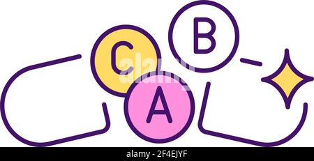 Vitamins RGB color icon Stock Vector