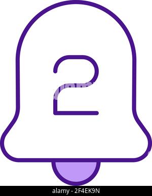 Push notifications RGB color icon Stock Vector