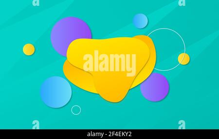 Abstract fluid shape geometric background. Vector illustration Stock Vector