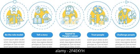 Motivation people vector infographic template Stock Vector